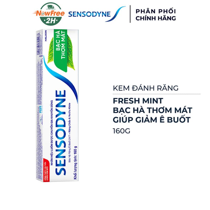 Kem Đánh Răng Sensodyne Fresh Mint Bạc Hà The Mát 160g