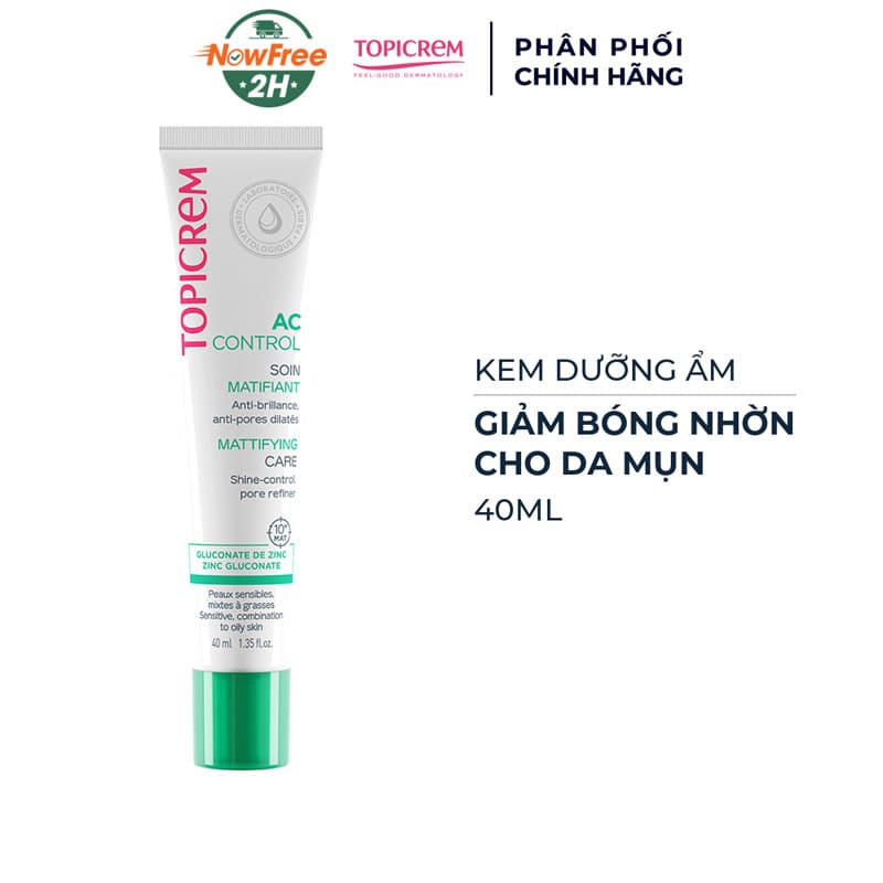 Kem Dưỡng Topicrem Giảm Bóng Nhờn Cho Da Mụn 40ml