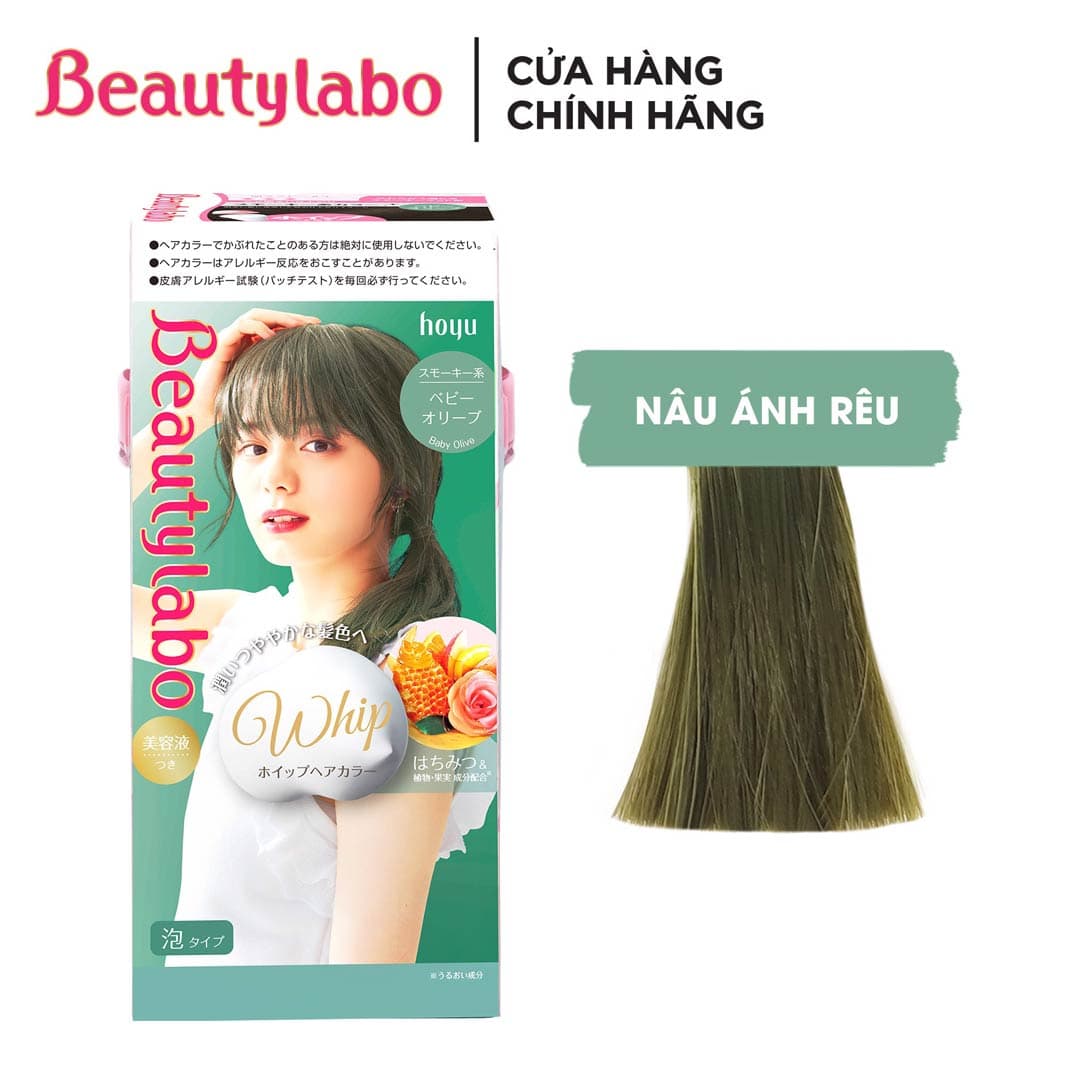 Kem Nhuộm Tóc Tạo Bọt Beautylabo Nâu Ánh Rêu 40ml