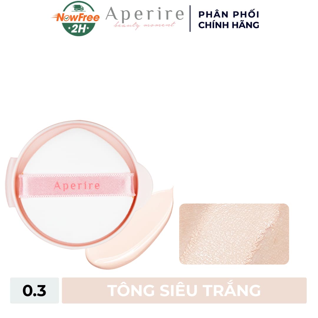 Lõi Phấn Nước Aperire Chống Nắng Che Phủ Cao 0.3 Siêu Trắng 13g