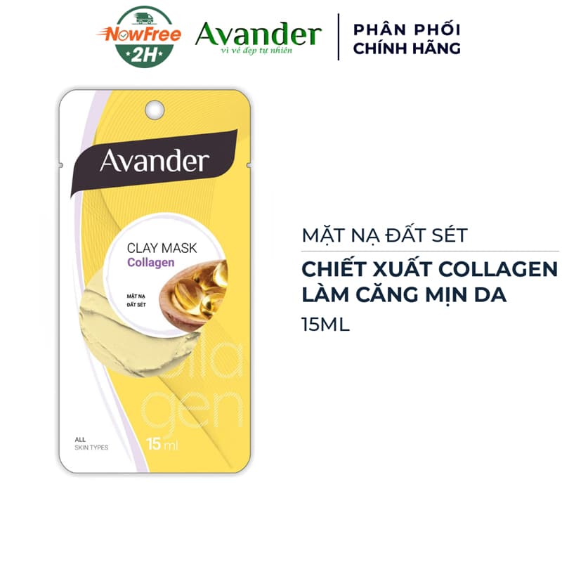 Mặt Nạ Avander Đất Sét Collagen Làm Căng Mịn Da 15ml