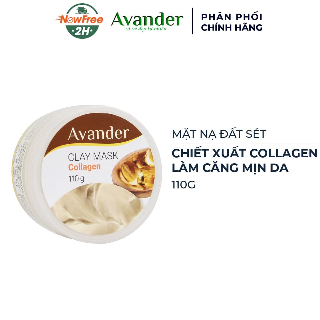 Mặt Nạ Avander Đất Sét Collagen Làm Căng Mịn Da 110g