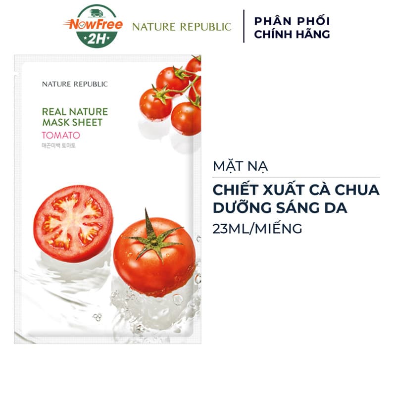 Mặt Nạ Nature Republic Chiết Xuất Cà Chua Sáng Da 23ml