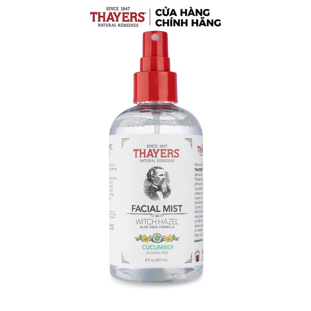 Nước Hoa Hồng Thayers Không Cồn Dạng Xịt - Dưa Chuột 237ml