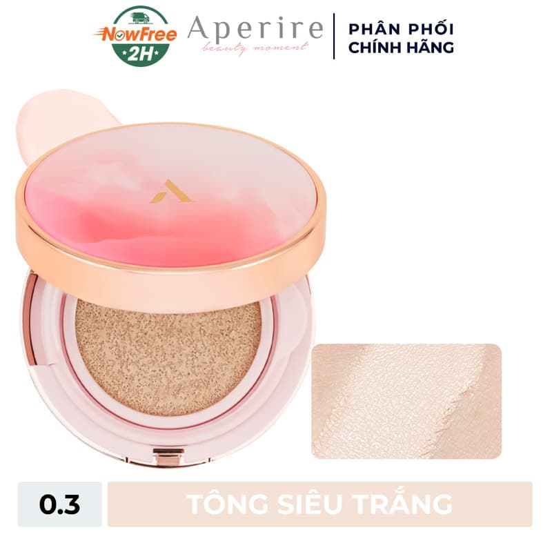 Phấn Nước Aperire Chống Nắng Che Phủ Cao 0.3 Siêu Trắng 13g
