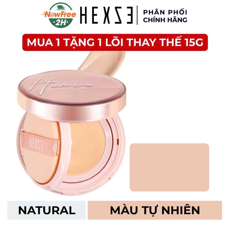 Phấn Nước Hexze Lâu Trôi Mịn Đẹp - Màu Tự Nhiên 15g