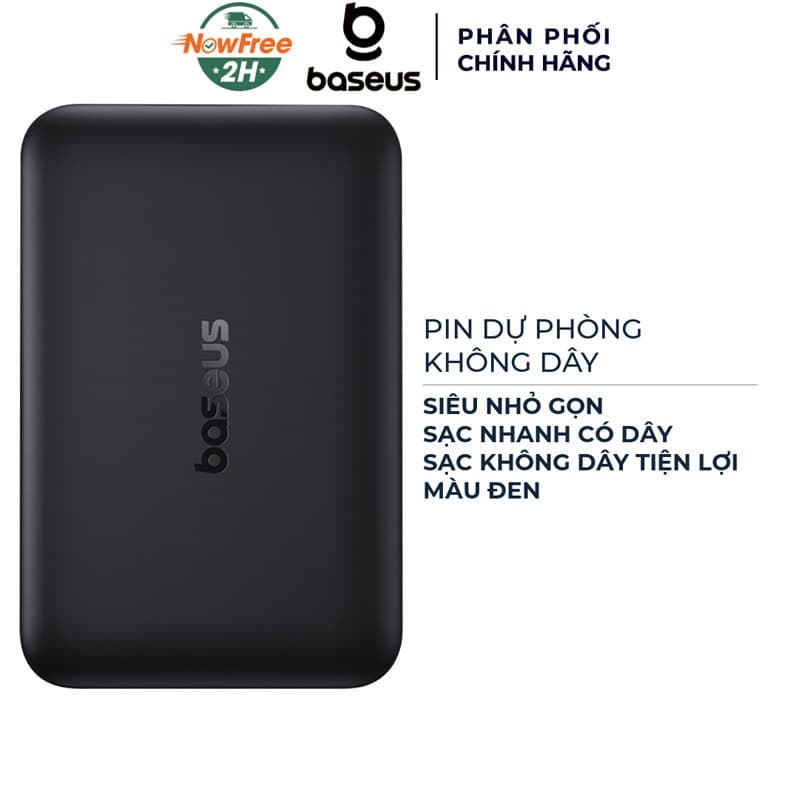Pin Dự Phòng Không Dây Baseus FM11 10000mAh 22.5W Màu Đen