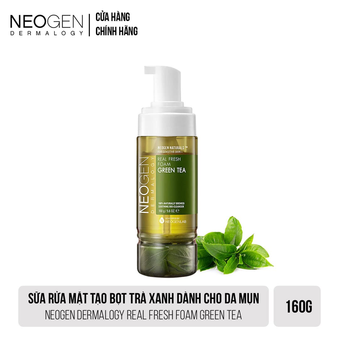 Sữa Rửa Mặt Neogen Dermalogy Tạo Bọt Trà Xanh 160g