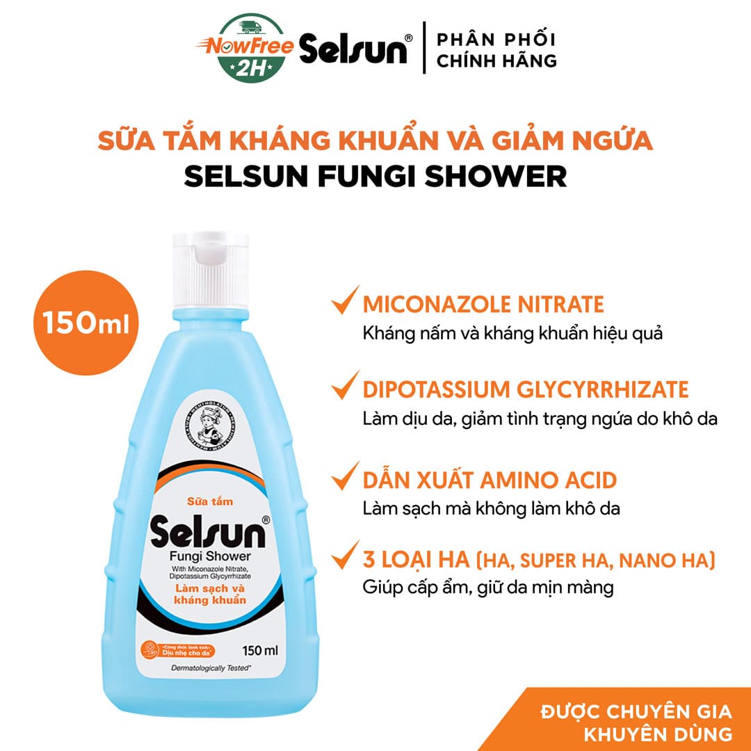 Sữa Tắm Selsun Làm Sạch Và Kháng Khuẩn 150ml