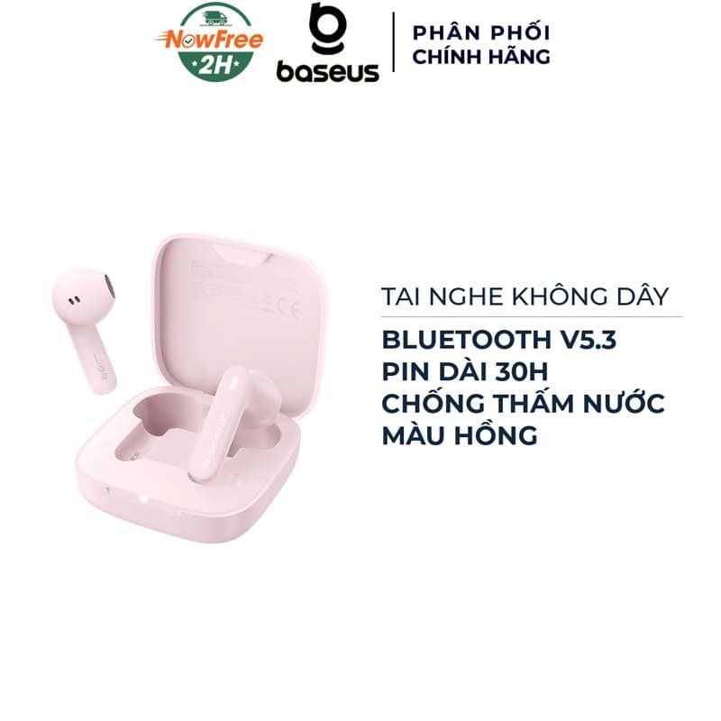 Tai Nghe Không Dây Baseus Bowie E16 Màu Hồng