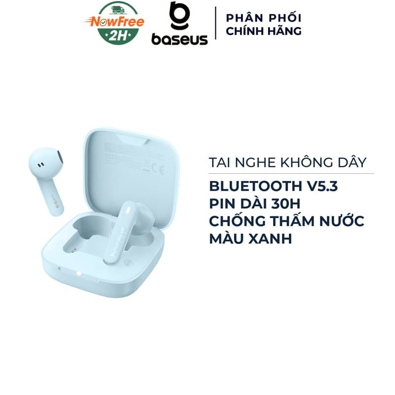 Tai Nghe Không Dây Baseus Bowie E16 Màu Xanh