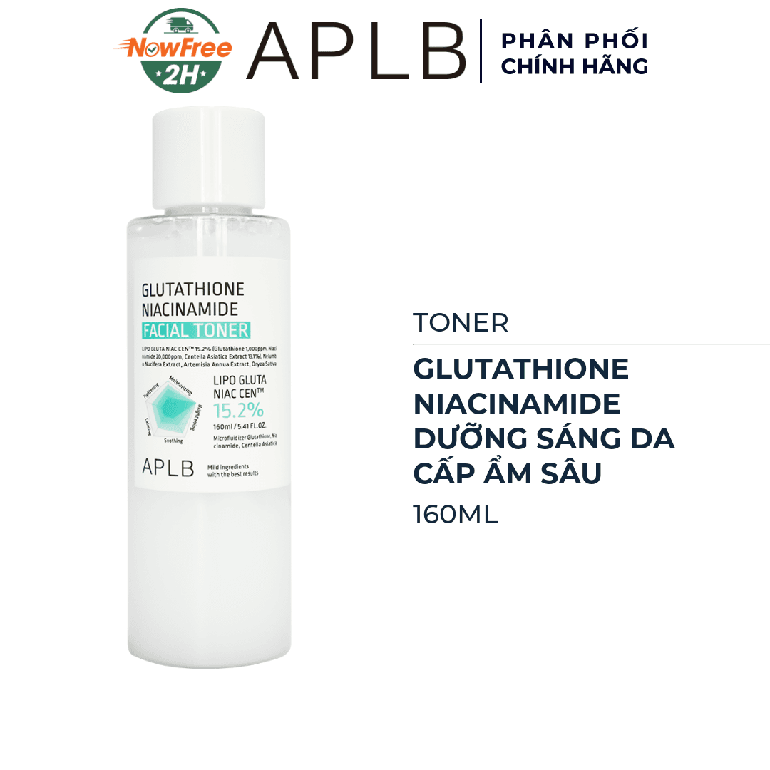 Toner APLB Glutathione Niacinamide Dưỡng Sáng Da 160ml
