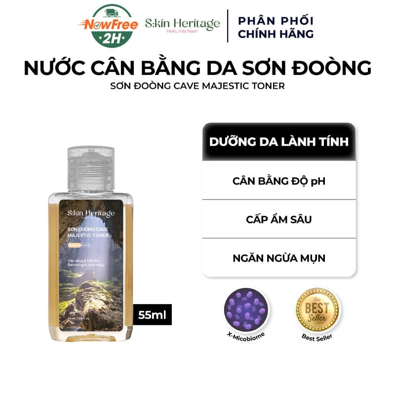 Toner S:kin Heritage Sơn Đoòng Cấp Ẩm Và Phục Hồi 55ml
