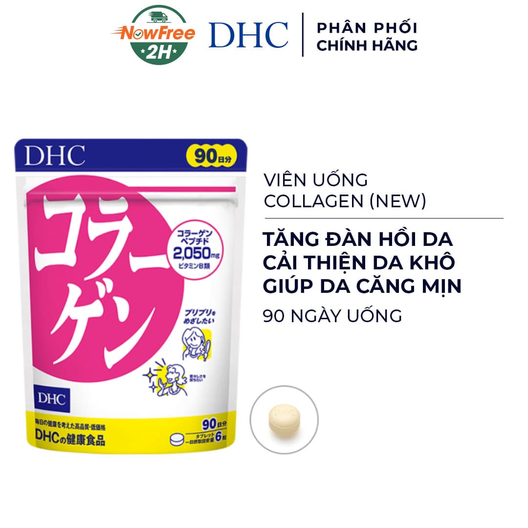 Thực Phẩm Bảo Vệ Sức Khỏe DHC Dạng Viên Uống Collagen 90 Ngày
