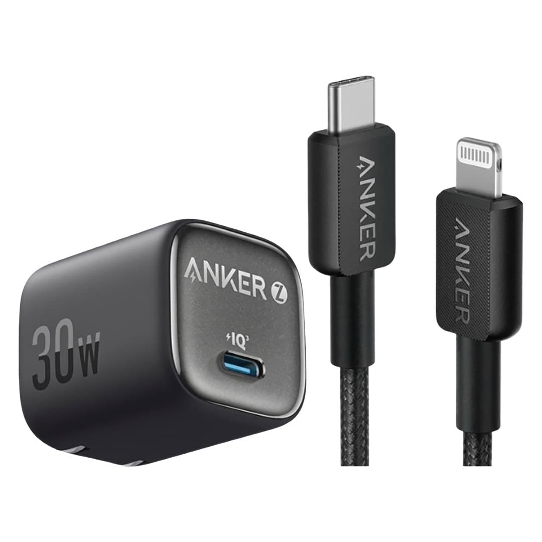 Combo Anker Củ Sạc Nhanh 1C Zolo + Cáp Sạc Nhanh C To Lightning 322