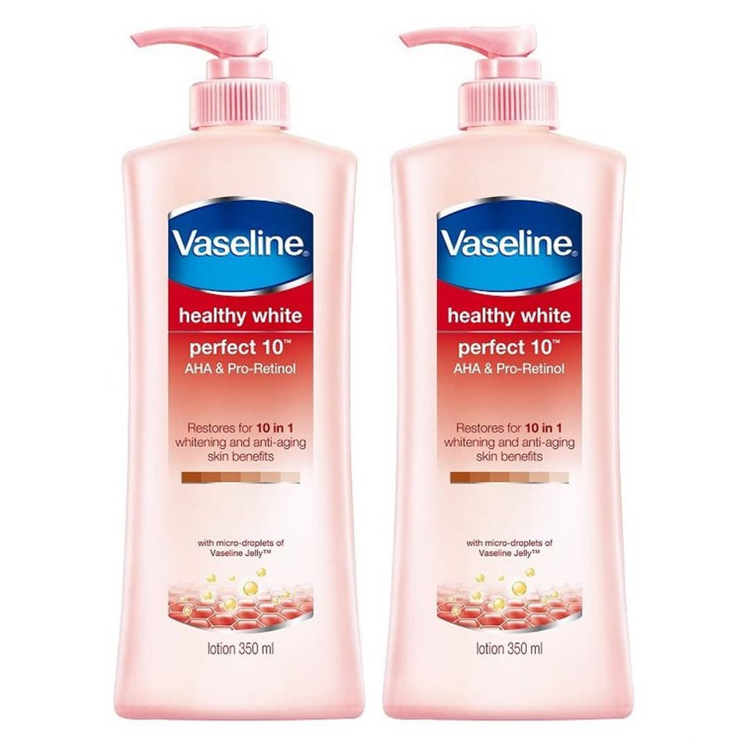 Combo Sữa Dưỡng Thể Vaseline Sáng Da & Ngăn Ngừa Lão Hóa 350mlx2