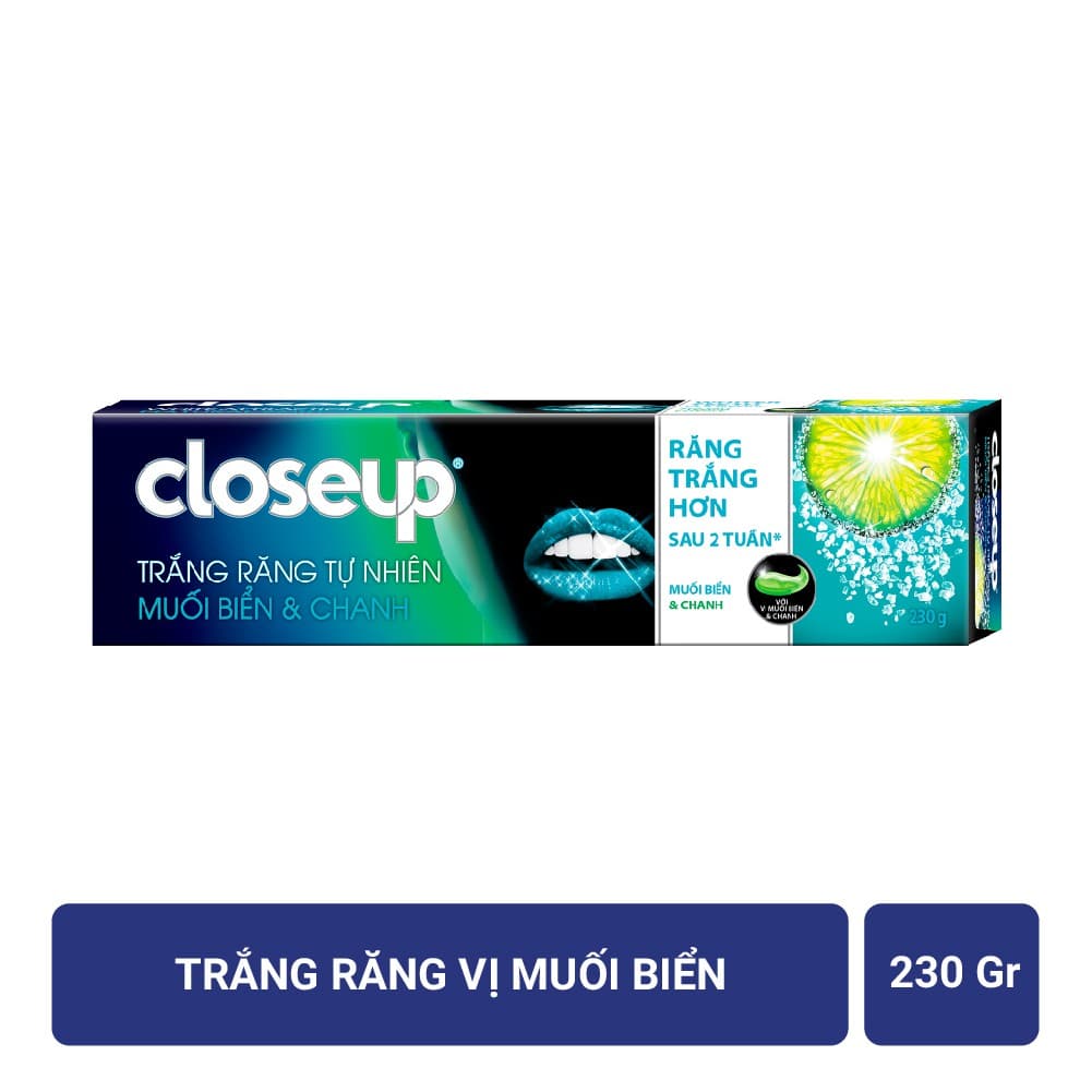 Kem Đánh Răng Closeup Vị Muối Biển & Chanh 230g