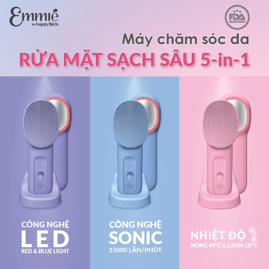 Máy Chăm Sóc Da Emmié Sonic Radiant 5 Trong 1