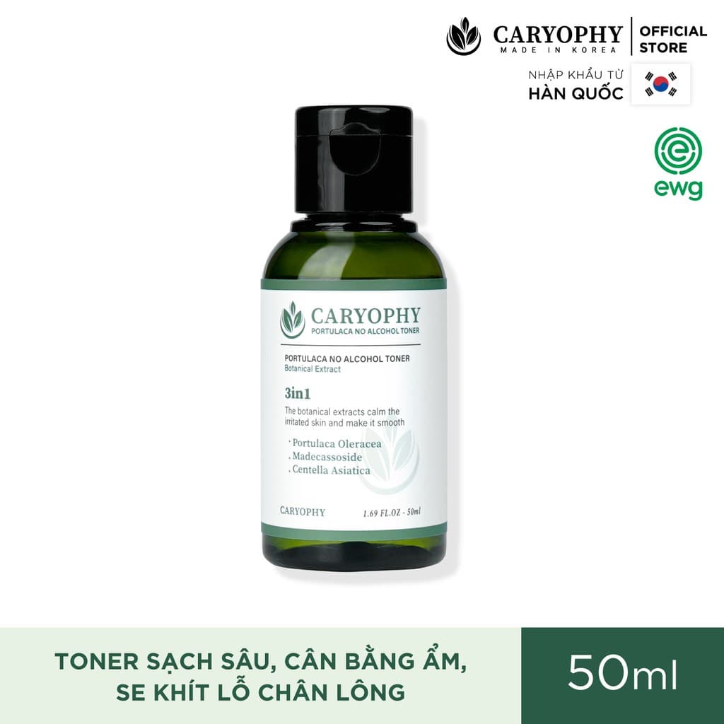 Nước Hoa Hồng Caryophy Ngừa Mụn Kiềm Dầu Giảm Thâm 50ml