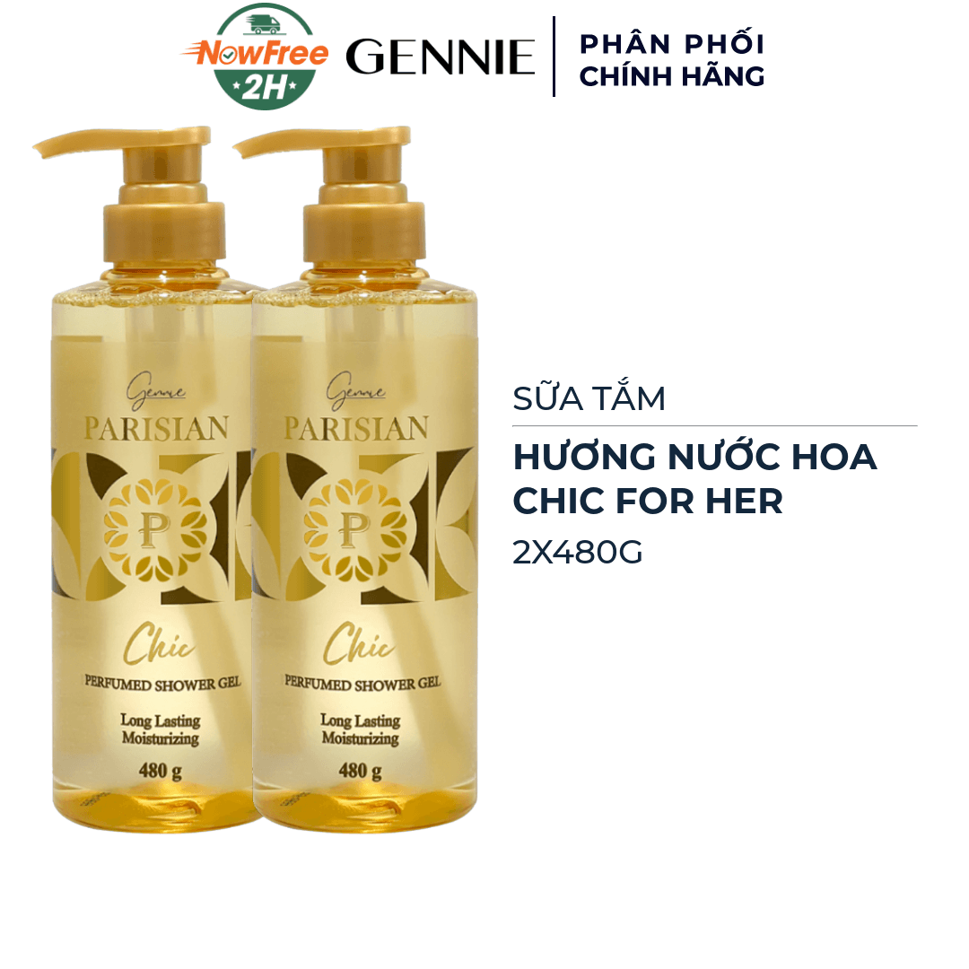 Combo 2 Sữa Tắm Gennie Parisian Nước Hoa Nữ - Chic For Her 480g