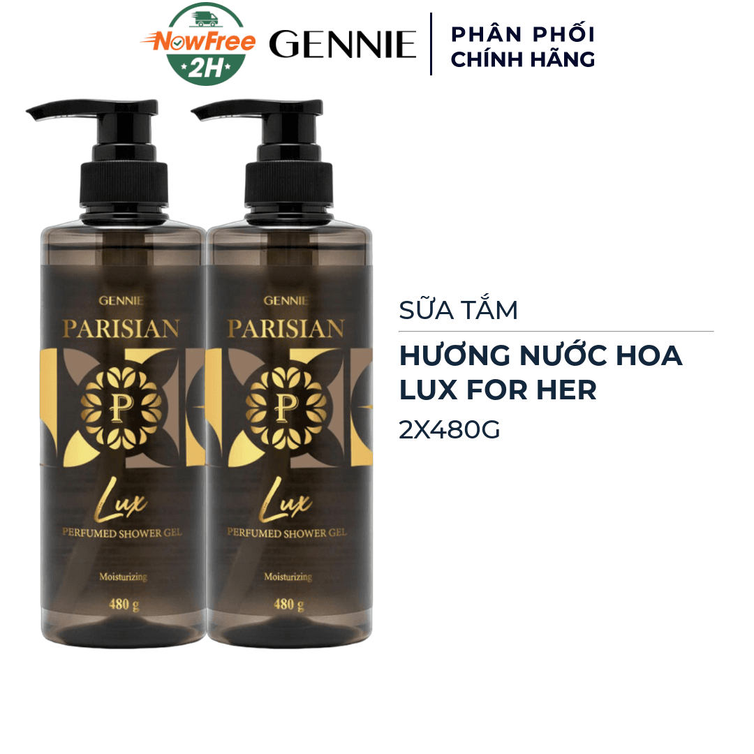 Combo 2 Sữa Tắm Gennie Parisian Nước Hoa Nữ - Lux For Her 480g