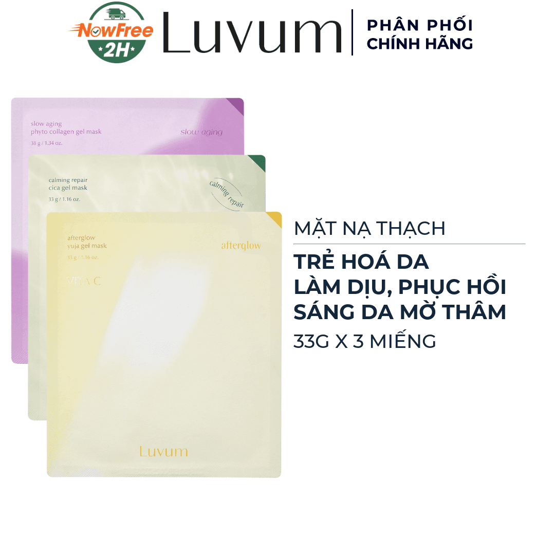 Combo 3 Mặt Nạ Thạch Luvum Collagen + Cica + Quả Yuja 33g