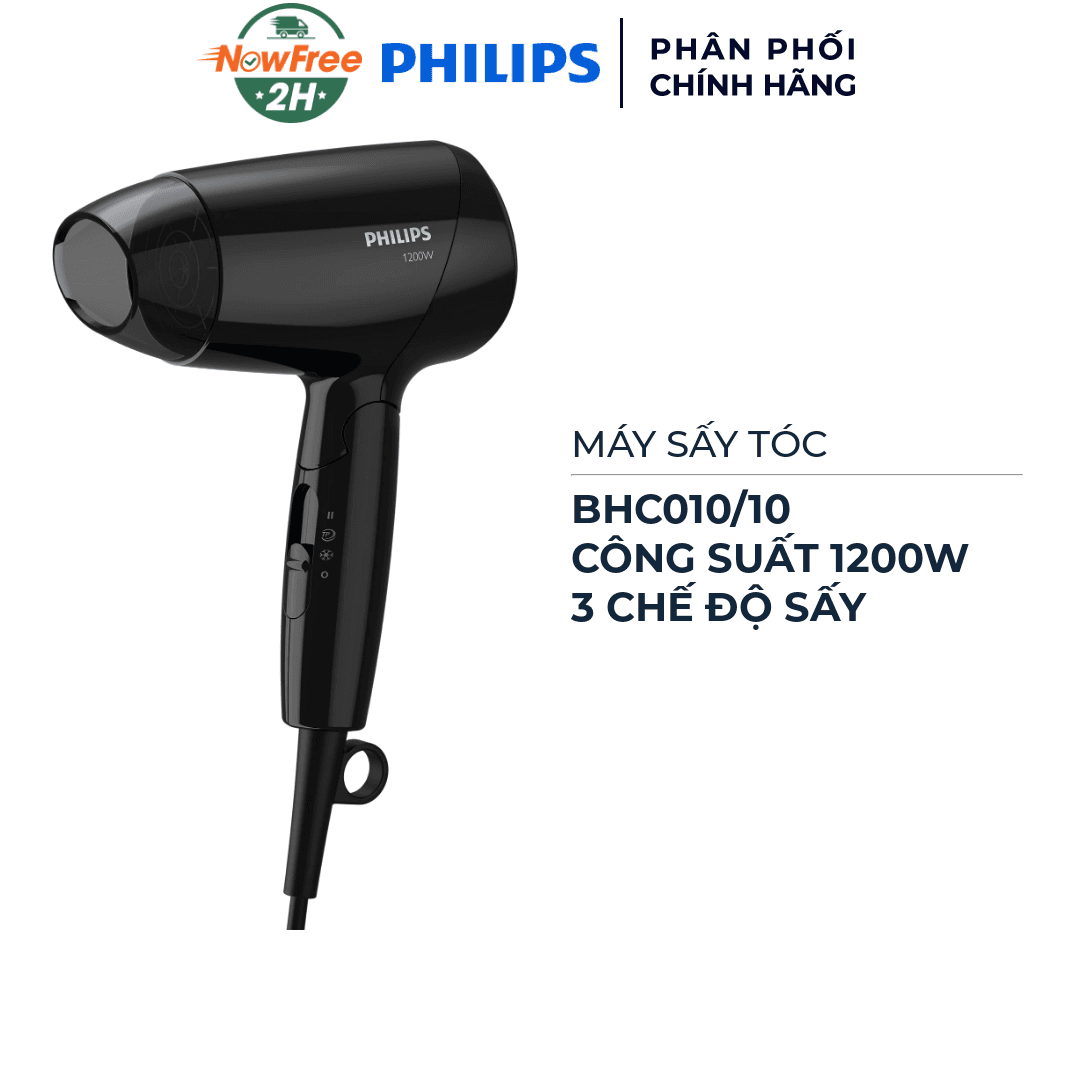 Máy Sấy Tóc Philips BHC010/10 1200W, 3 Chế Độ Sấy