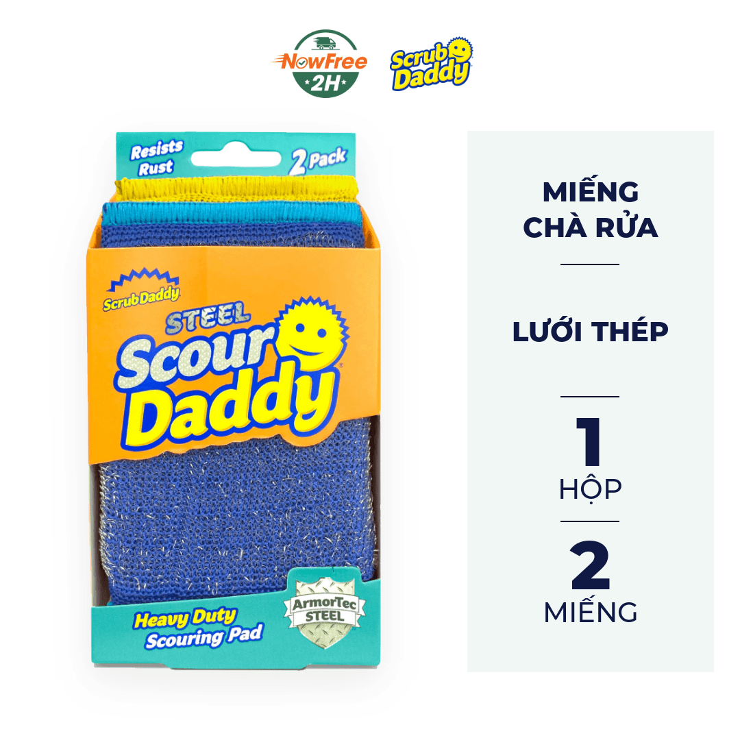 Miếng Chà Rửa Scrub Daddy Lưới Thép 2 Miếng