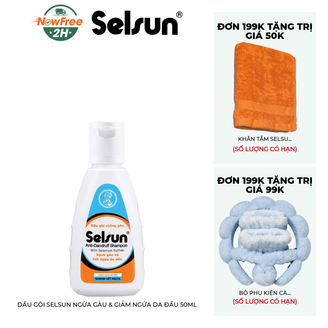 Dầu Gội Selsun Ngừa Gàu & Giảm Ngứa Da Đầu 50ml