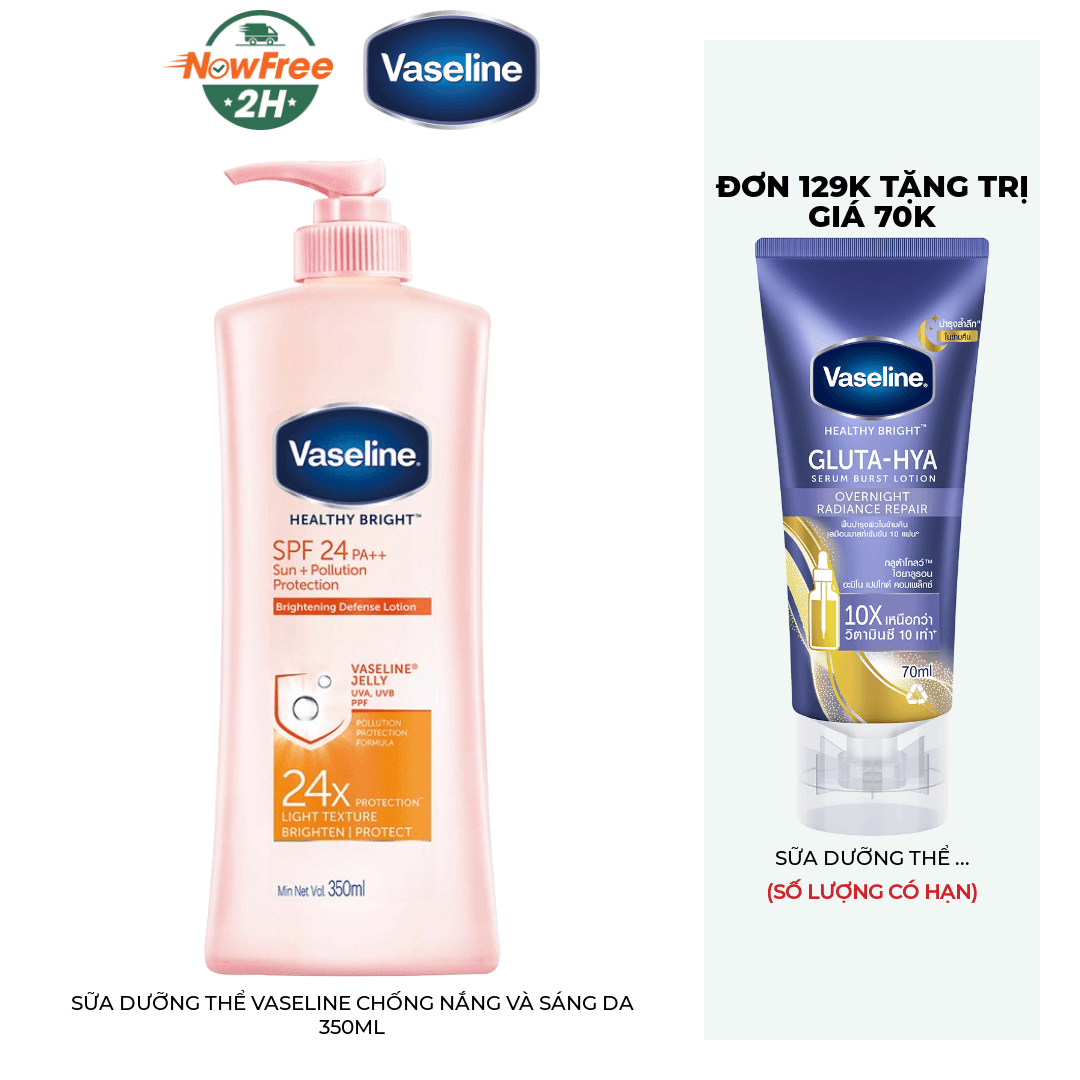 Sữa Dưỡng Thể Vaseline Chống Nắng Và Sáng Da 350ml