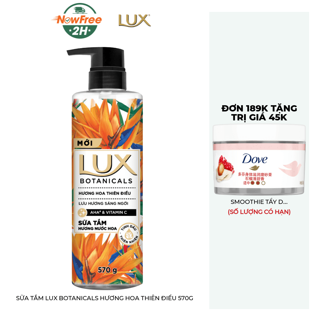 Sữa Tắm Lux Botanicals Hương Hoa Thiên Điểu 570g