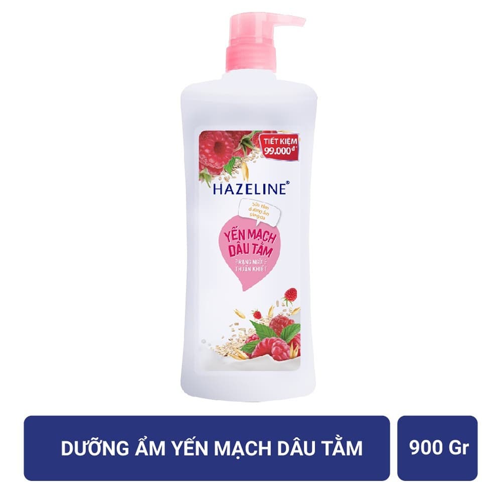 Sữa Tắm Hazeline Yến Mạch & Dâu Tằm Dưỡng Ẩm Sáng Da 900g