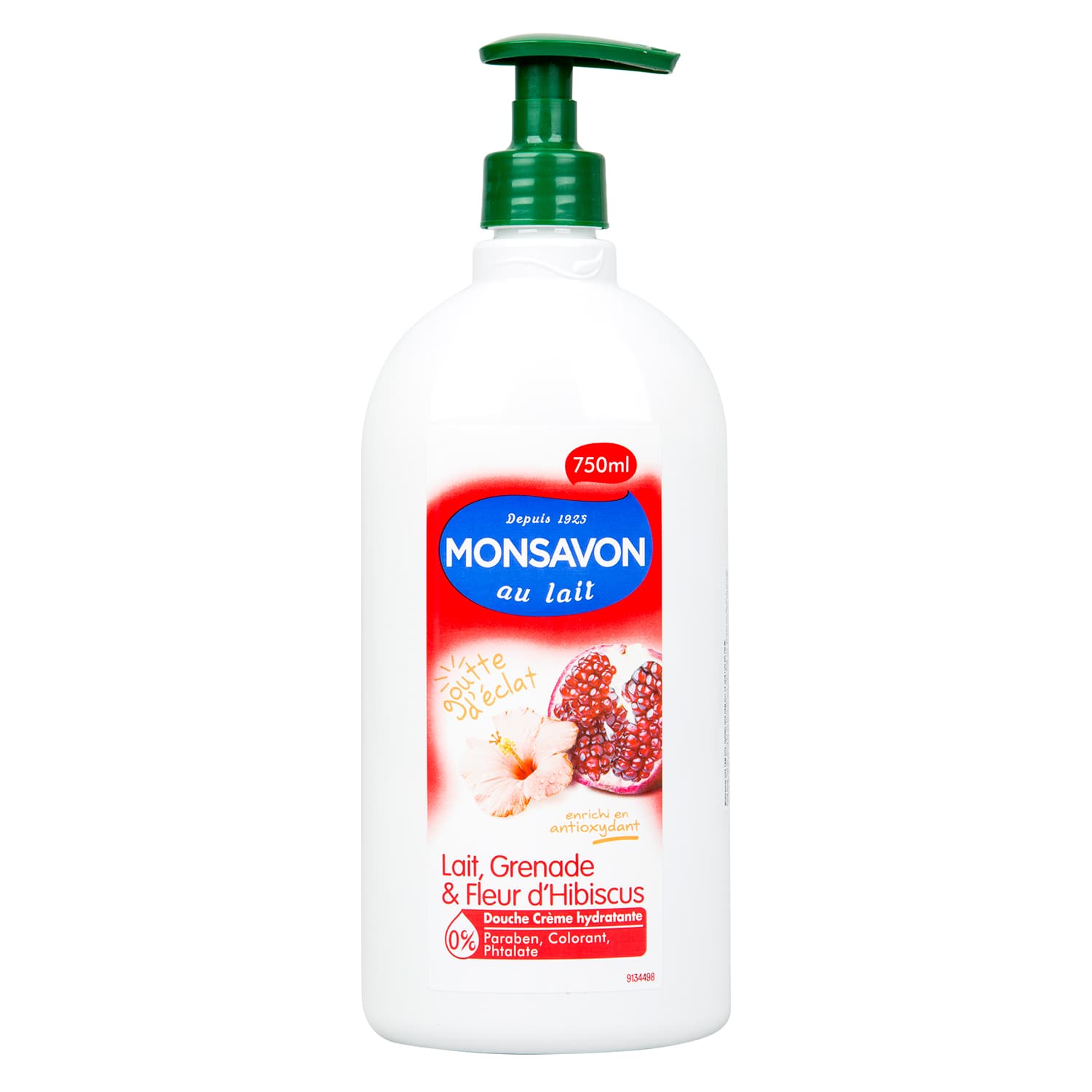 Sữa Tắm Monsavon Chiết Xuất Sữa, Lựu Và Hoa Dâm Bụt 750ml